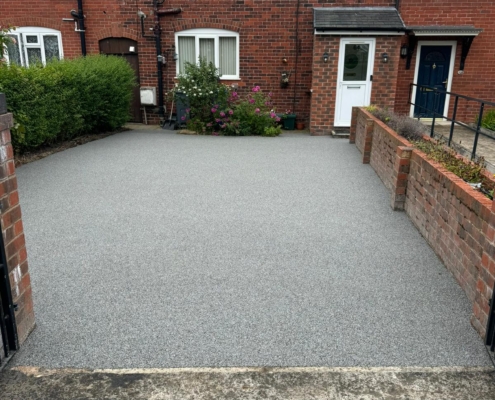 resin driveway completed in Hyde Manchester