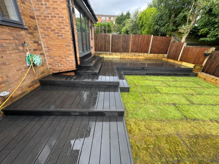 large decking project completed in Rochdale
