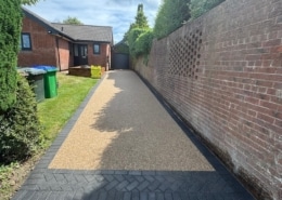 large resin driveway in golden quartz in Norden Rochdale