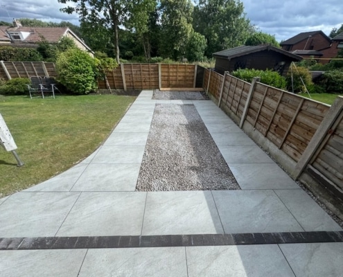 large porcelain patio completed in Syke Rochdale