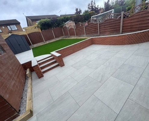 porcelain patio completed in Oldham