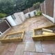 large Indian sandstone patio completed Newton Heath