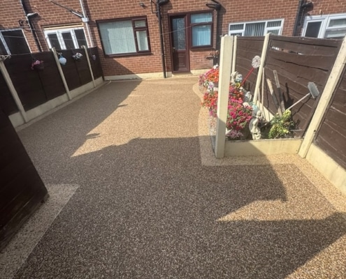 large-resindriveway-oldham large resin patio installed in Chadderton Oldham