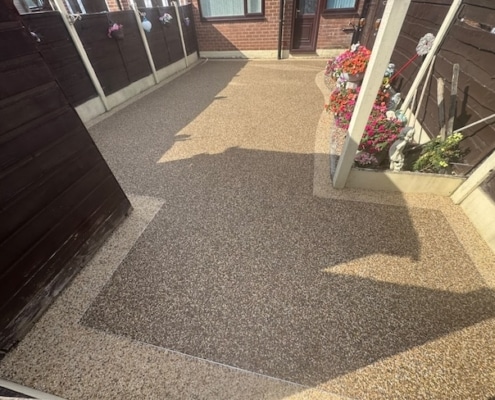 resin-patio-chadderton-oldham finished resin patio in Chadderton Oldham