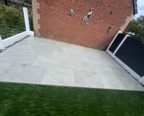 porcelain patio completed Royton Oldham