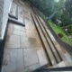 finished sandstone patio for Tom & Vicky in Bamford Rochdale